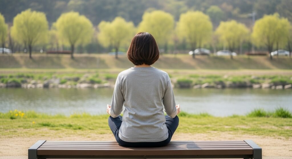 women in the park for wellness