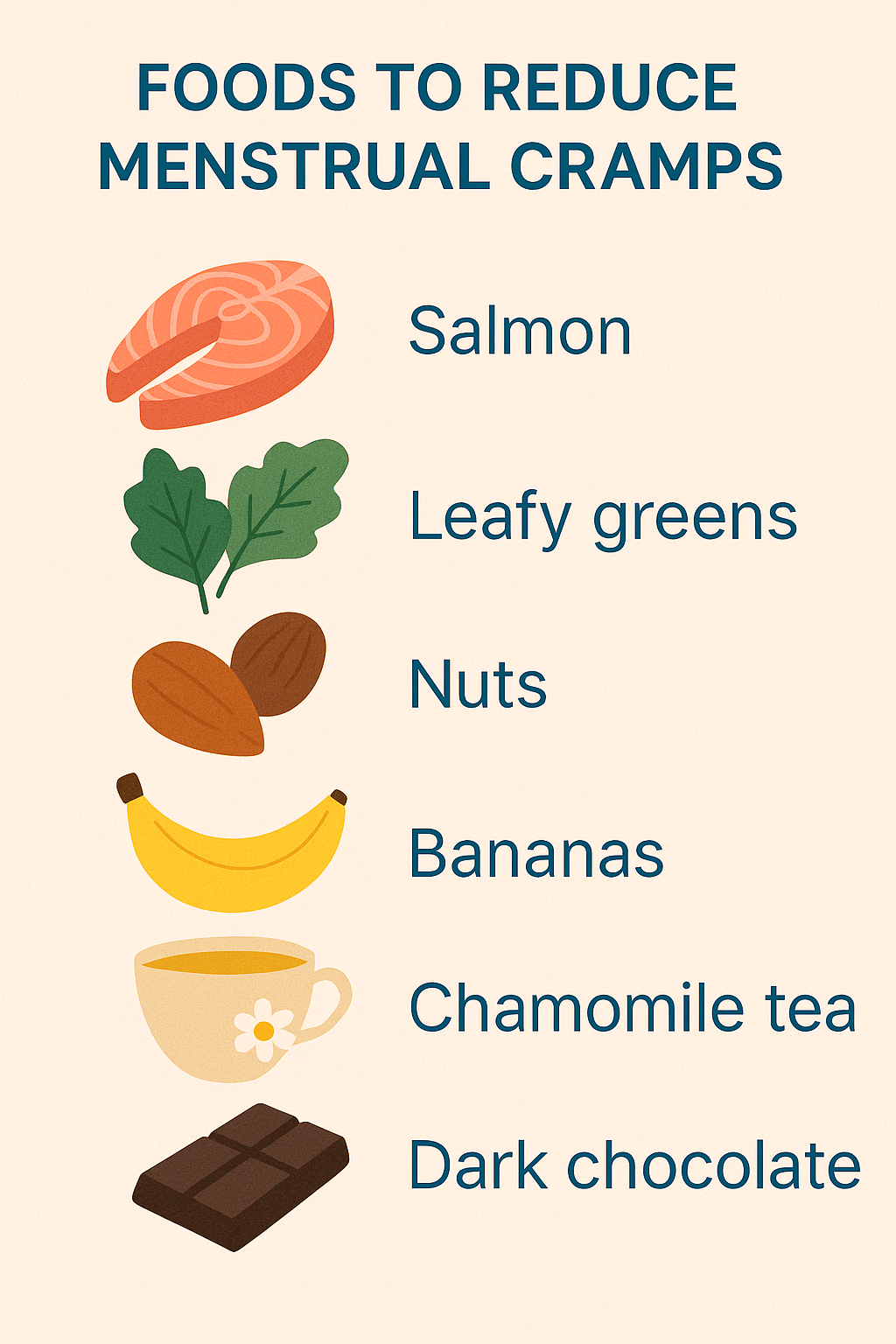 switch on diet, foods to reduce menstrual cramps