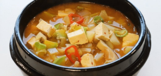 Nourishing Doenjang Soup with Tofu & Zucchini & Potato