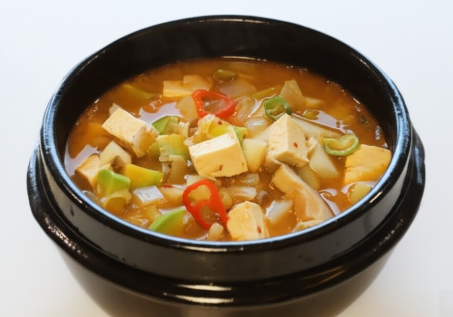 Nourishing Doenjang Soup with Tofu & Zucchini & Potato